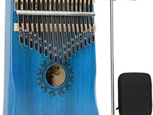BinDor 17 Key Kalimba Thumb Piano، Finger Piano Mbira Kalimba Solid Mahogany Body Portable سهلة التعلم آلة موسيقية مع مطرقة ضبط